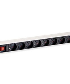 Equip Regleta Aluminio 8 Tomas con interruptor - Rack 19" 1U