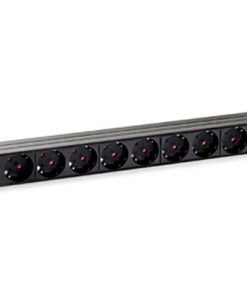 Equip Regleta 9 Tomas - Rack 19" 1U Negro
