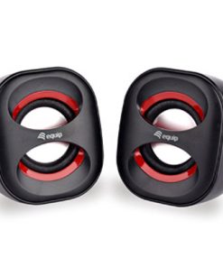 Equip Altavoces mini 6W USB 2.0 Negro/Rojo
