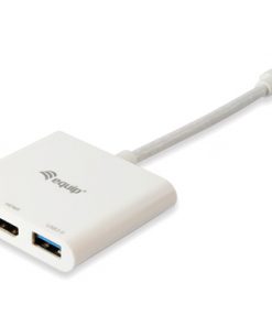 Equip Adaptador USB-C Macho a HDMI Hembra / USB-C Hembra / USB-A Hembra 3.0