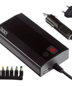 3GO Cargador Universal 90W con 9 Adaptadores + Coche