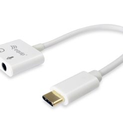 Equip Adaptador USB-C a Audio 2 Jack 3.5mm Hembra para Auricular y Microfono