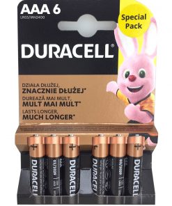 Duracell Pilas Alcalinas AAA LR03 1.5V (6 unidades)