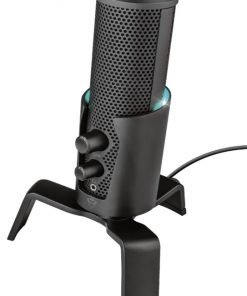 Trust Microfono USB para Streaming con iIuminacion LED y 4 Patrones de Grabacion Negro