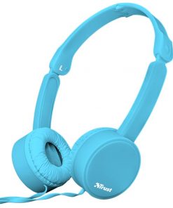 Trust Auriculares Plegables con Microfono Azul