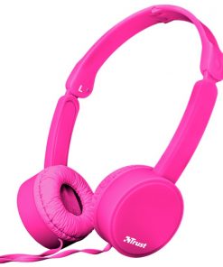 Trust Auriculares Plegables con Microfono Rosa