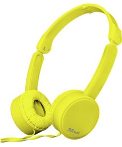 Trust Auriculares Plegables con Microfono Amarillo