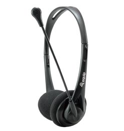 Equip Auriculares con Microfono Flexible - Control de Volumen - Jack 3.5mm - Negro