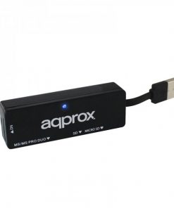 Approx Lector de Tarjetas USB 2.0 Negro