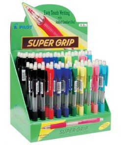 Pilot Portaminas SuperGrip H-185 - Trazo 0.5mm - Mina HB - Expositor de 60 unidades