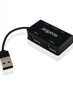 Approx Hub USB 2.0 3 Puertos USB + Lector de Tarjetas
