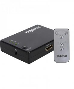 Approx Switch HDMI 3 puertos 4K con mando a distancia