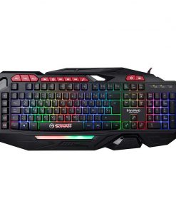 Scorpion Teclado Gaming KG760 - Retroiluminacion RGB - 120 Teclas - 8 Teclas Gaming - 26 Teclas AntiGhosting - Cable Trenzado USB 1.8m