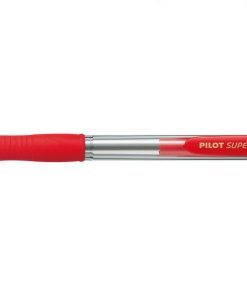 Pilot Boligrafo de bola retractil SuperGrip - Punta redonda 1.0mm - Trazo 0.4mm - Tinta de Aceite - Grip Ergonomico - Color Rojo