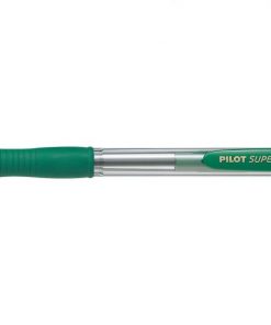 Pilot Boligrafo de bola retractil SuperGrip - Punta redonda 1.0mm - Trazo 0.4mm - Tinta de Aceite - Grip Ergonomico - Color Verde