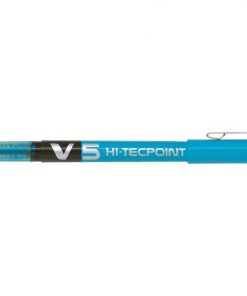 Pilot Boligrafo de tinta liquida V5 HI-Tecpoint Rollerball - Punta fina de aguja 0.5mm - Trazo 0.3mm - Color Azul Claro