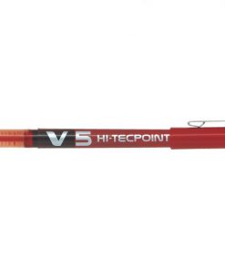 Pilot Boligrafo de tinta liquida V5 HI-Tecpoint Rollerball - Punta fina de aguja 0.5mm - Trazo 0.3mm - Color Rojo