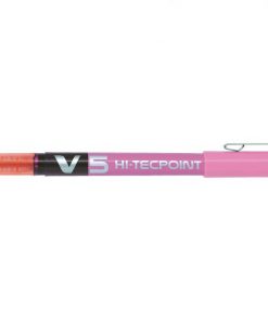 Pilot Boligrafo de tinta liquida V5 HI-Tecpoint Rollerball - Punta fina de aguja 0.5mm - Trazo 0.3mm - Color Rosa