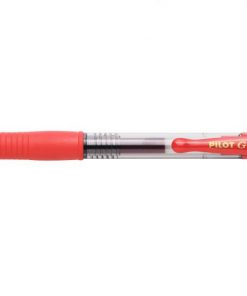 Pilot Boligrafo de gel retractil G2 Rollerball - Punta de bola redonda 0.7mm - Trazo 0.4mm - Grip ergonomico - Color Rojo