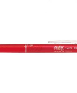 Pilot Boligrafo de gel borrable retractil Frixion Clicker - Punta de bola redonda 0.7mm - Trazo 0.4mm - Grip ergonomico - Color Rojo