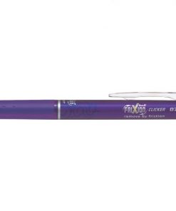 Pilot Boligrafo de gel borrable retractil Frixion Clicker - Punta de bola redonda 0.7mm - Trazo 0.4mm - Grip ergonomico - Color Violeta