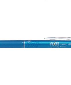 Pilot Boligrafo de gel borrable retractil Frixion Clicker - Punta de bola redonda 0.7mm - Trazo 0.4mm - Grip ergonomico - Color Azul Claro