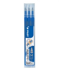 Pilot Recambio de gel borrable para Frixion Ball / Frixion Clicker - Pack de 3 unidades - Punta de bola redonda 0.7mm - Trazo 0.4mm - Color Azul