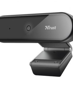 Trust Webcam con Microfono Full HD 1080p Tyro - Enfoque Automatico - Tripode Incluido - Fijacion Ajustable - Cable USB 2.0 1.5m