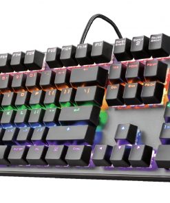 Trust Teclado Mecanico Gaming USB GXT 865 ASTA - 11 Teclas Multimedia - Teclas con Tecnologia N-Key Rellover/Antighosting - Iluminacion LED RGB - Cable 180 cm - Pies de goma Antedeslizantes