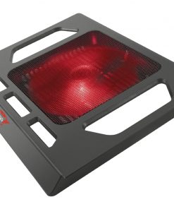 Trust Gaming Soporte de refrigeracion para Portatil GXT 220 Kuzo - Hasta 17.3"/43.94cm - Ventilador Silencioso - Alimentacion USB - Iluminado Rojo