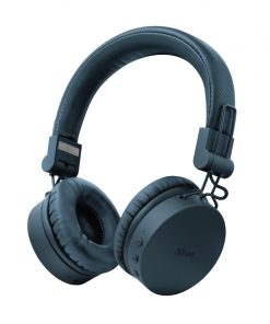 Trust Auriculares Inalambricos Bluetooth Tones - 25 Horas de Reproduccion - Diseño Plegable - Color Azul