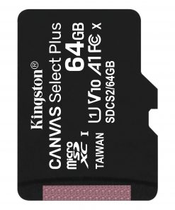Kingston Tarjeta Micro SDXC 64GB Clase 10 100MB/s Canvas Select Plus