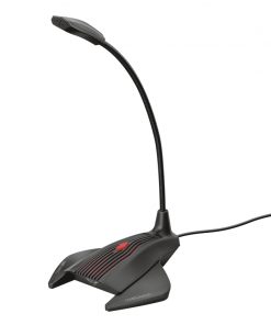 Trust Gaming Microfono GXT 239 Nepa - Cuello Flexible - Boton Silencio - Base Antideslizante - Jack 3.5mm - Cable 1.7m