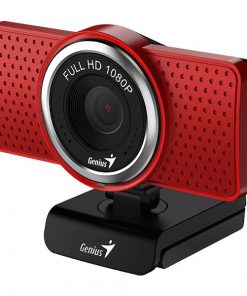Genius Webcam ECam 8000 Full HD 1080p - Microfono Integrado - Giratoria 360 grados - Color Rojo