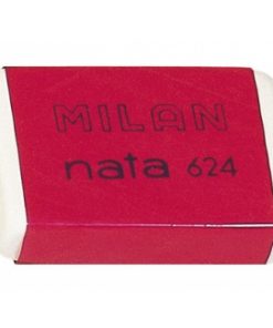 Milan Nata 624 Goma de Borrar - Plastico suave - Versatil - No abrasiva - Color Blanco