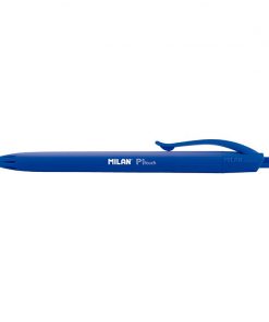 Milan Boligrafo de bola retractil P1 Touch - Punta redonda 1.0 mm - Tinta de Aceite - Escritura suave - 1.200m de escritura - Color Azul