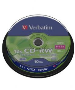 Verbatim CD-RW Regrabable 8-12x 700MB (Tarrina 10 Uds)