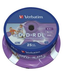 Verbatim DVD+R Doble Capa Printables 8x 8.5GB (Tarrina 25 Uds)