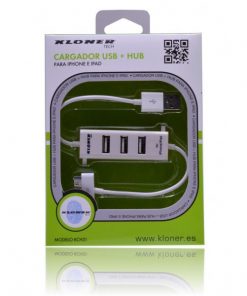 Kloner KCH31 Cargador USB Apple + Hub 3 Puertos