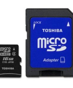 Toshiba Micro SDHC 16GB Clase 4 + Adaptador SD