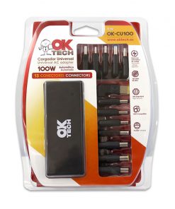 OkTech OK-CU100 Cargador Universal Automatico 100W con 13 Adaptadores