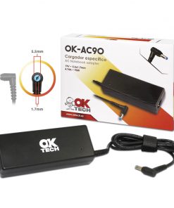 OkTech OK-AC90 Cargador Especifico para Portatil Acer 90W (19V 4.7A / 5.5 mm*1.7 mm)