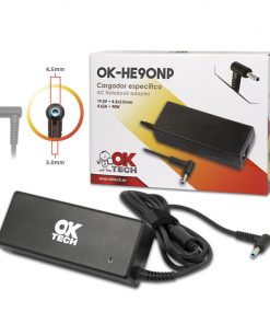 OkTech OK-HE90NP Cargador Especifico para Portatil HP 90W (19.5V 4.62A / 4.5 mm*3.0 mm)