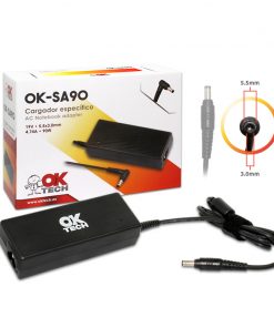 OkTech OK-SA90 Cargador Especifico para Portatil Samsung 90W (19V 4.74A / 5.5 mm*3.0 mm)