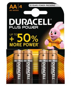 Duracell MN1500B4 Pilas Alcalinas AA LR6 1.5V Plus Power (4 unidades)