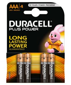 Duracell MN2400B4 Pilas Alcalinas AAA LR03 1.5V Plus Power (4 unidades)