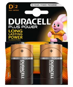Duracell MN1300B2 Pilas Alcalinas D LR20 1.5V Plus Power (2 unidades)