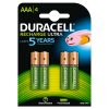 Duracell HR03-A Pilas Recargables NiHM AAA LR03 1.2V 850mAh Ultra (4 unidades)