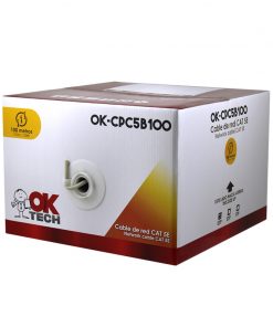 OkTech OK-CPC5B100 Bobina de Cable de Red RJ45 CAT5E UTP AWG26 100m