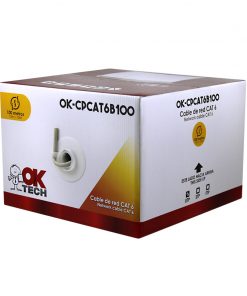 OkTech OK-CPCAT6B100 Bobina de Cable de Red RJ45 CAT6 UTP AWG26 100m